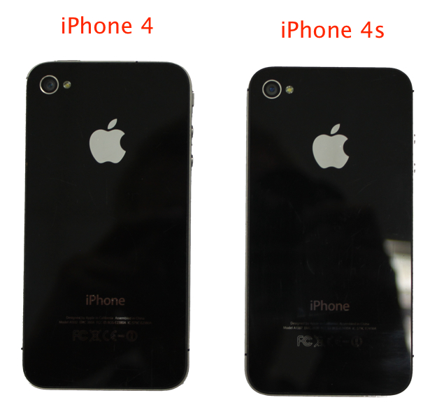 Сравнение по внешнему виду iphone 4 и iphone 4s