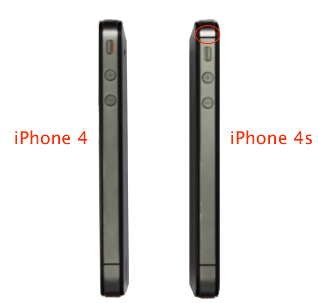 Сравнение по внешнему виду iphone 4 и iphone 4s