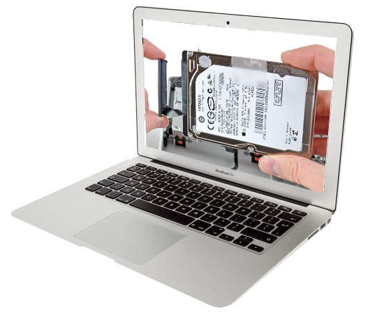 Замена жесткого диска HDD  MacBook