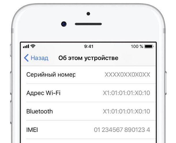 IMEI iPhone 6s на корпусе