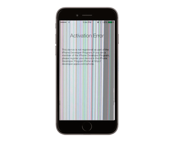 Полосы, засветы на экране iPhone 6 Plus
